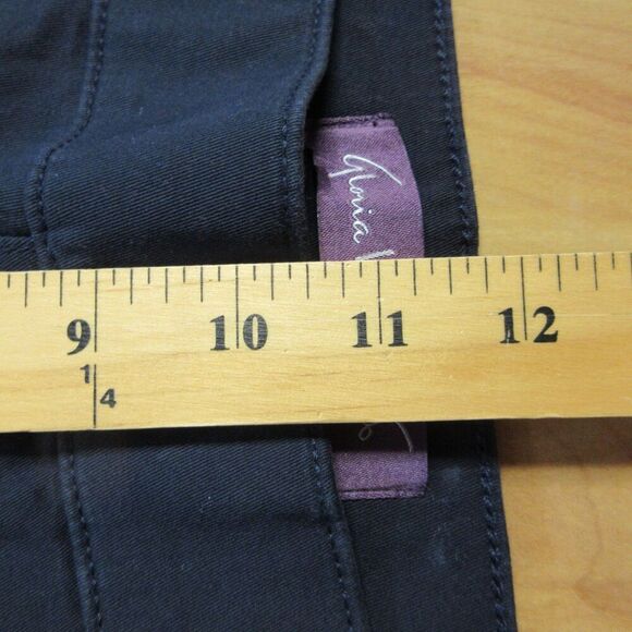 GLORIA VANDERBILT Wide Leg Tummy‎ Control Crop Pants Sz 6 Navy Blue Pull On NWT - Picture 10 of 13